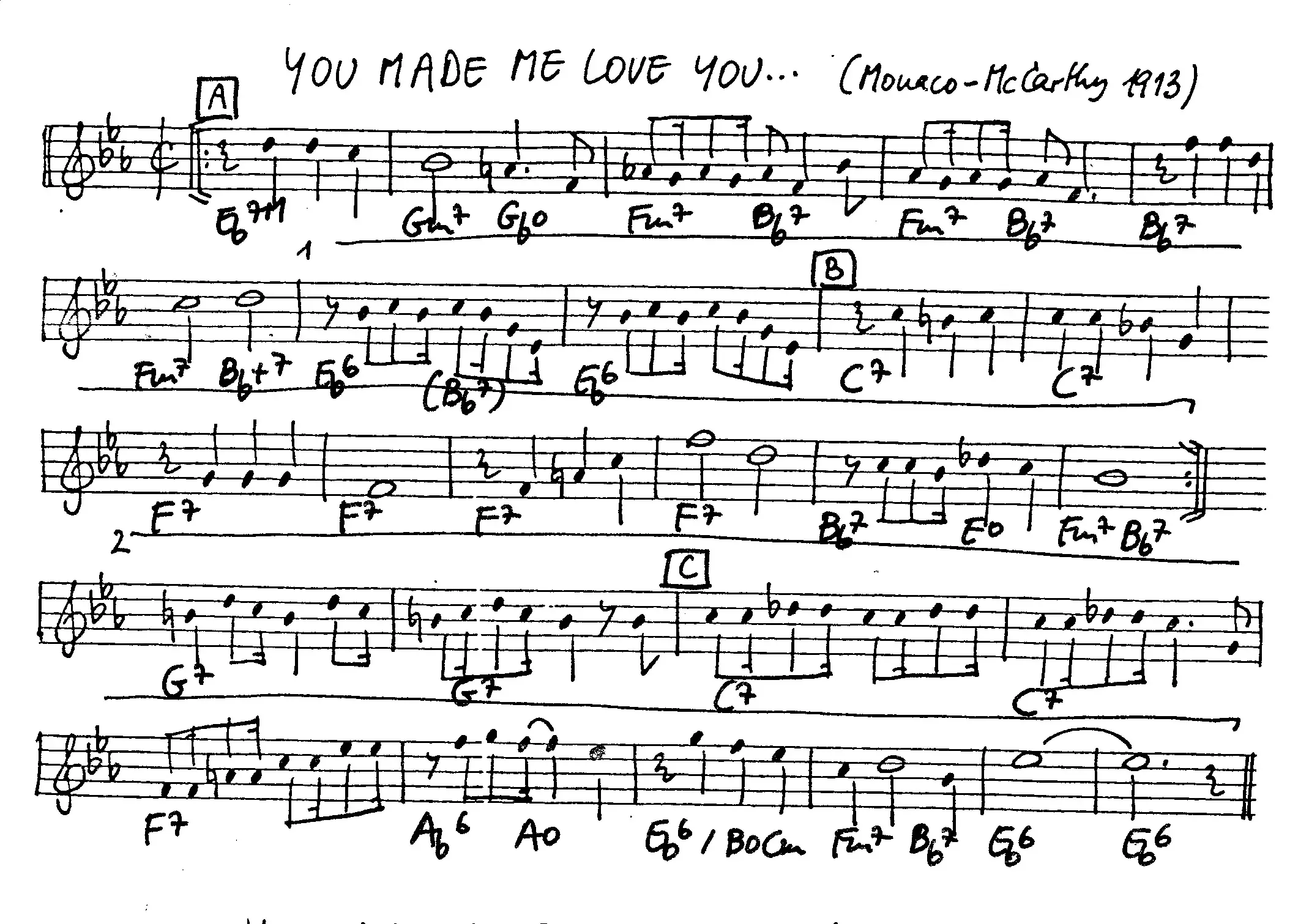 you made me love you partition gratuite - Offerte par The Jungle Jazz Band